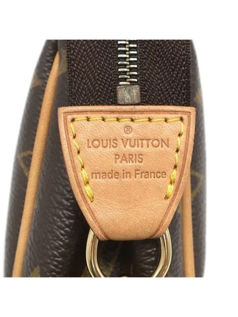 Louis Vuitton 2-Way Bag Monogram Canvas Gold Brown Chain